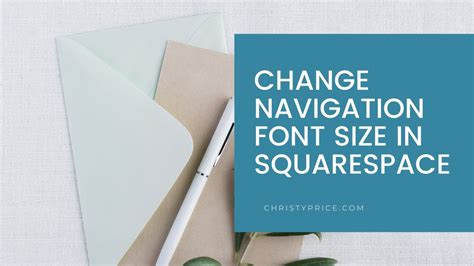 How to change Navigation Font Size in Squarespace 7.1 YouTube
