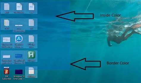 How to change Translucent Selection Rectangle Box