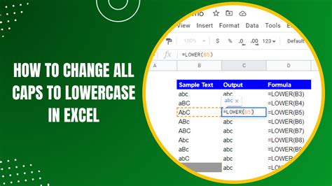 How to change all caps in excel