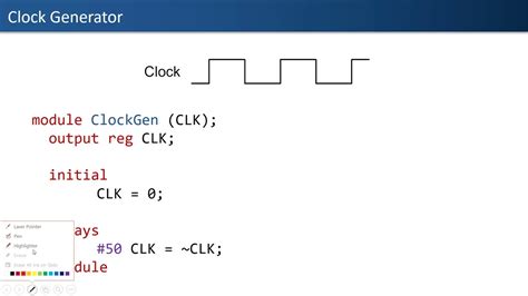 How to change and manipulate clock in SystemVerilog