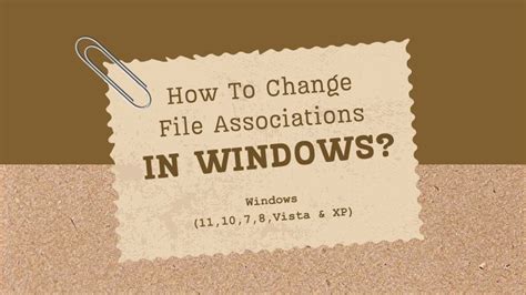 How to change associations in vista