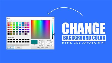 How to change background colour in javascript
