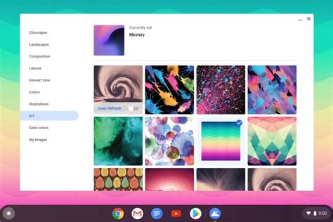 How to change background on chromebook.  You can also select the wallpa...