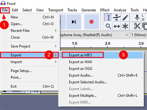 How to change bitrate in audacity