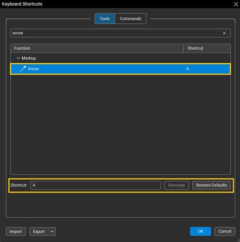 How to change bluebeam shortcuts.  In the Keyboard Shortcuts dialog, select the tool or comman...