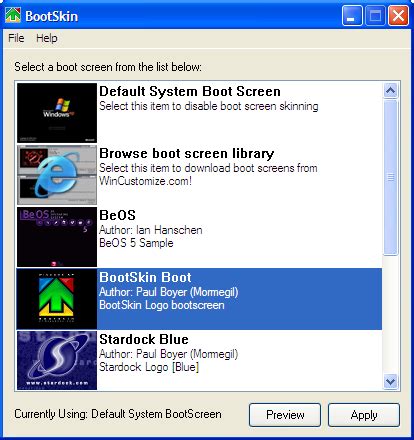 How to change boot screen in xp