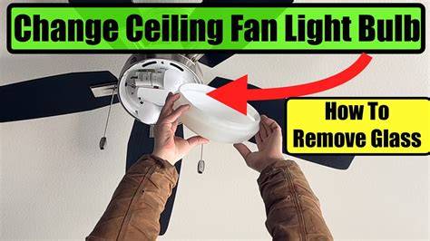 How to change ceiling fan light bulb.  For example, LED Shop light bulbs and o...
