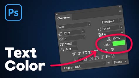 How to change color text in photoshop