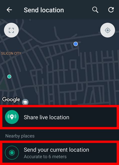 How to change current location in whatsapp