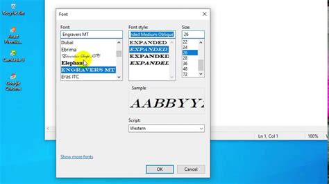 How to change default font size in notepad YouTube