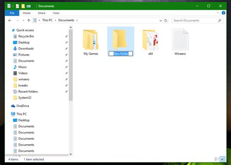 How to change default new folder name on Windows 10