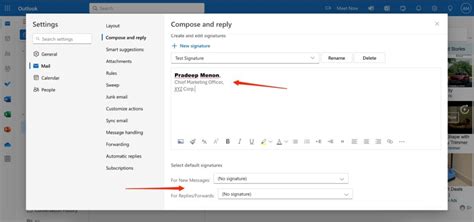 How to change email footer in outlook