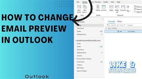 How to change email preview in outlook