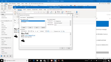 How to change email signature in outlook