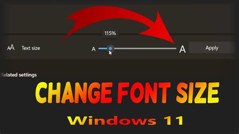 How to change font size in Windows 11 YouTube