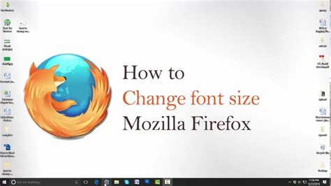 How to change font size in firefox