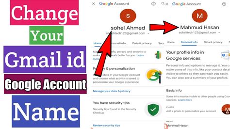 How to change gmail account name change gmail id name Artofit