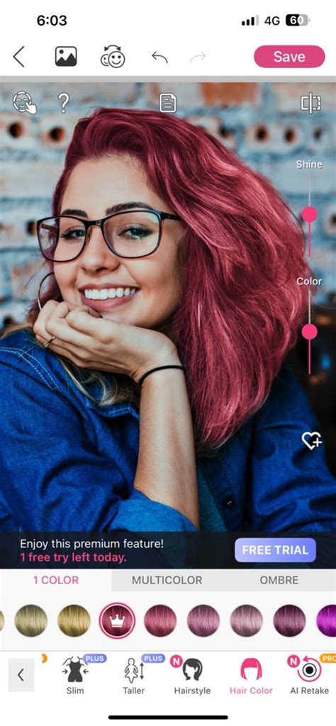 How to change hair color in app