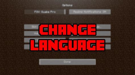 How to change language in minecraft