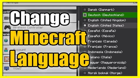 How to change language on minecraft website