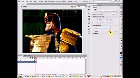 How to change layer opacity in flash