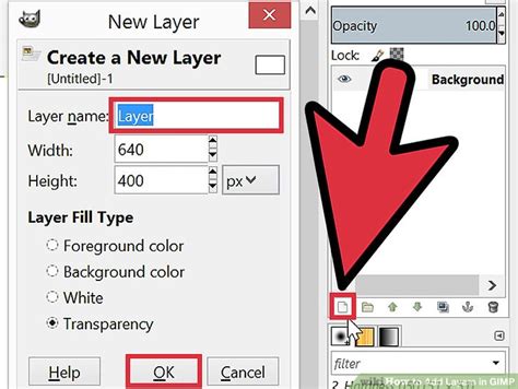 How to change layers in gimp