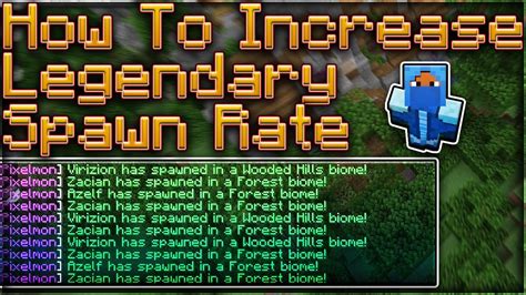 How to change legendary spawn rate pixelmon. legendary-spawn-ticks. How often (in ticks) on average a Legendary Pokémon attempts to spawn. The actual time interval ranges from 60% to 140% of the specified value in this setting. The chance of the spawn attempt succeeding is defined by the legendarySpawnChance setting. 