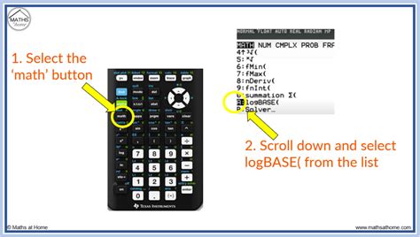 Apr 28, 2022 · How do you plug in a log base into a ti 84 calculator? If you are trying do logba, there are three ways of doing it.Update to OS 2.53Install the Omnicalc App (don't update to OS 2.53, Omnicalc will conflict)Use the change of base formula. log(a)/log(b) . 