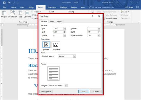 How to change margins in a Microsoft Word document / Set document …