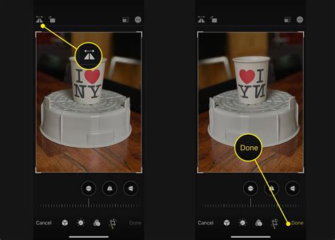How to change mirror image in iphone