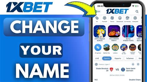 How to change name on 1xbet