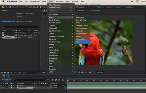 How to change pitch in after effects