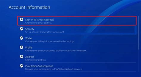 How to change psn sign in id
