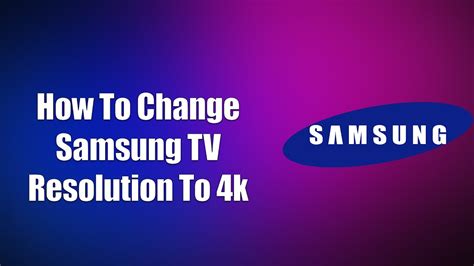 How to change samsung tv resolution to 4k.  Note that Hardware Unboxed use...