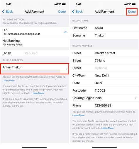 How to change saved address in iphone