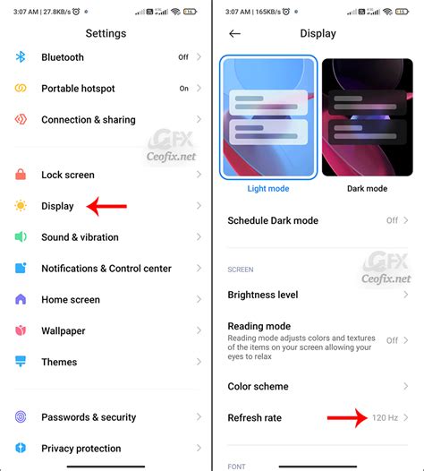How to change screen refresh rate android 14.  Want apps and games to run at 120Hz re...