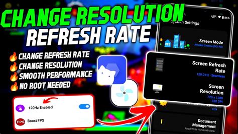 How to change screen refresh rate android.  Select Screen resolution. Learn...