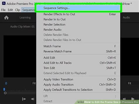 How to change size in premiere pro