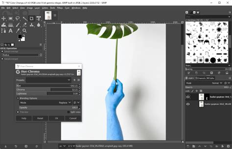 How to change skin color in gimp