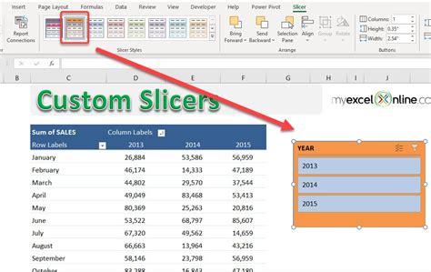 How to change slicer style in excel