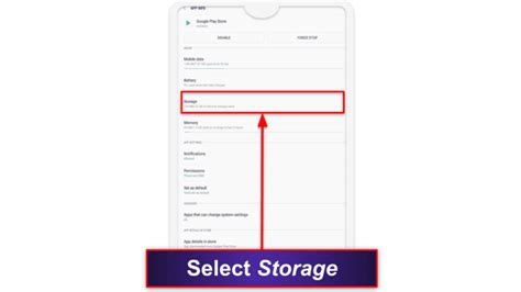 How to change storage in play store