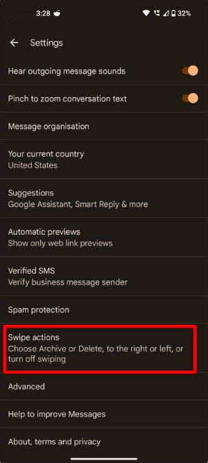 How to change swipe settings in google messages.  Alternatively, just update t...