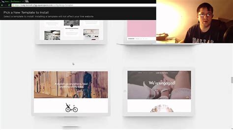 How to change templates on Squarespace YouTube