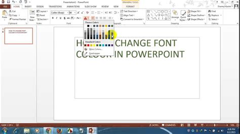 How to change text font colour in PowerPoint YouTube