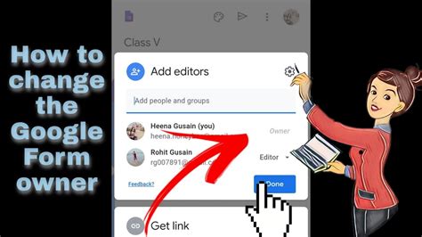 How to change the Google Form owner YouTube