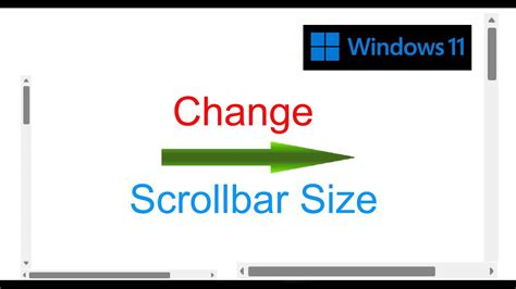 How to change the height and width of the scrollbar in Windows 11 YouTube