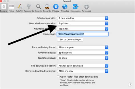 How to change top sites in safari