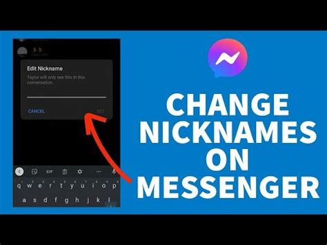 How to change your nickname in messenger