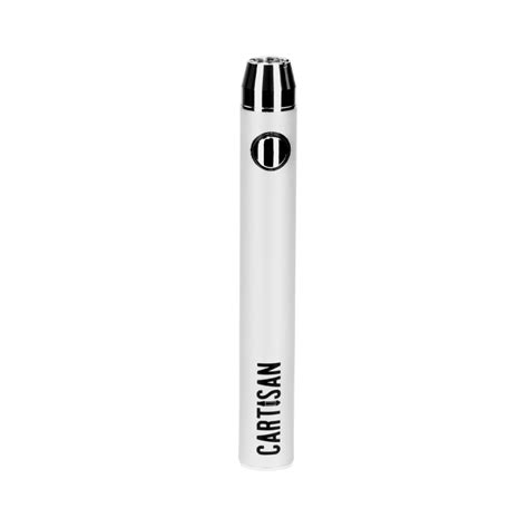 Cartisan 650mAh Button VV USB-C This is a simple 650mAh 510 thread battery for your 510 vape cartridges. It features variable voltage capabilities and reliable USB-C charging. The slim design of the battery tapers off nicely to make your vape cartridge look nice as it sits atop the battery. Cartisan 650mAh Button Battery Features: 650mAh Battery. 