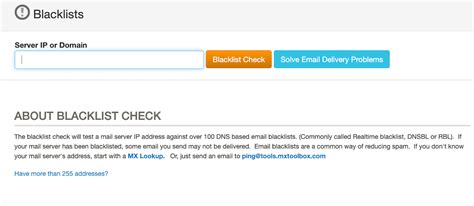 How to check domain is blacklisted
